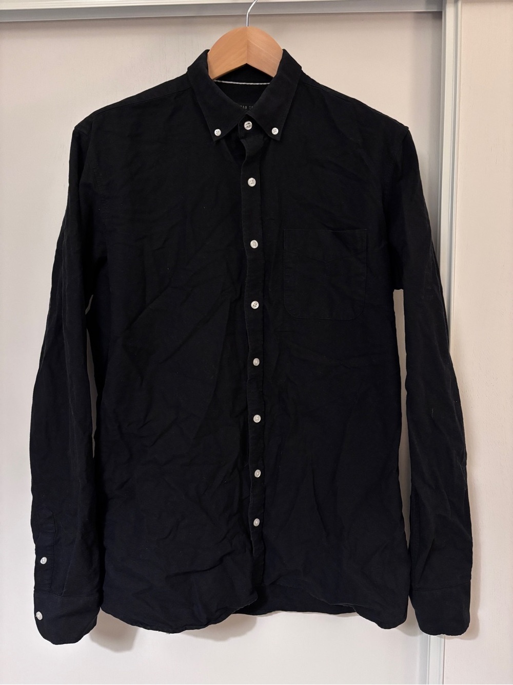 American Tall Oxford Button Down Size Large Tall Thick Classic Minimalist Retro